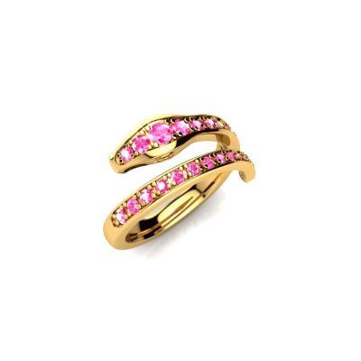 Pave Pink Sapphire Kundalini Ring
