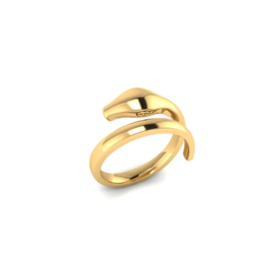 Solid Gold Kundalini Pinky Ring