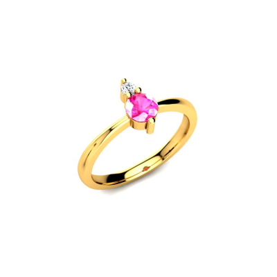 Pink Sapphire Diamond Tiara Ring