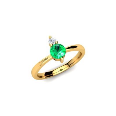 Emerald Diamond Tiara Ring